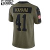 Camiseta Niño NFL New Orleans Saints Alvin Kamara 41 Nike 2021 Salute to Service